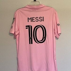 Adidas Medium Inter Miami CF Lionel Messi #10 home pink jersey